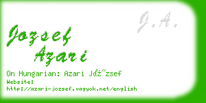 jozsef azari business card